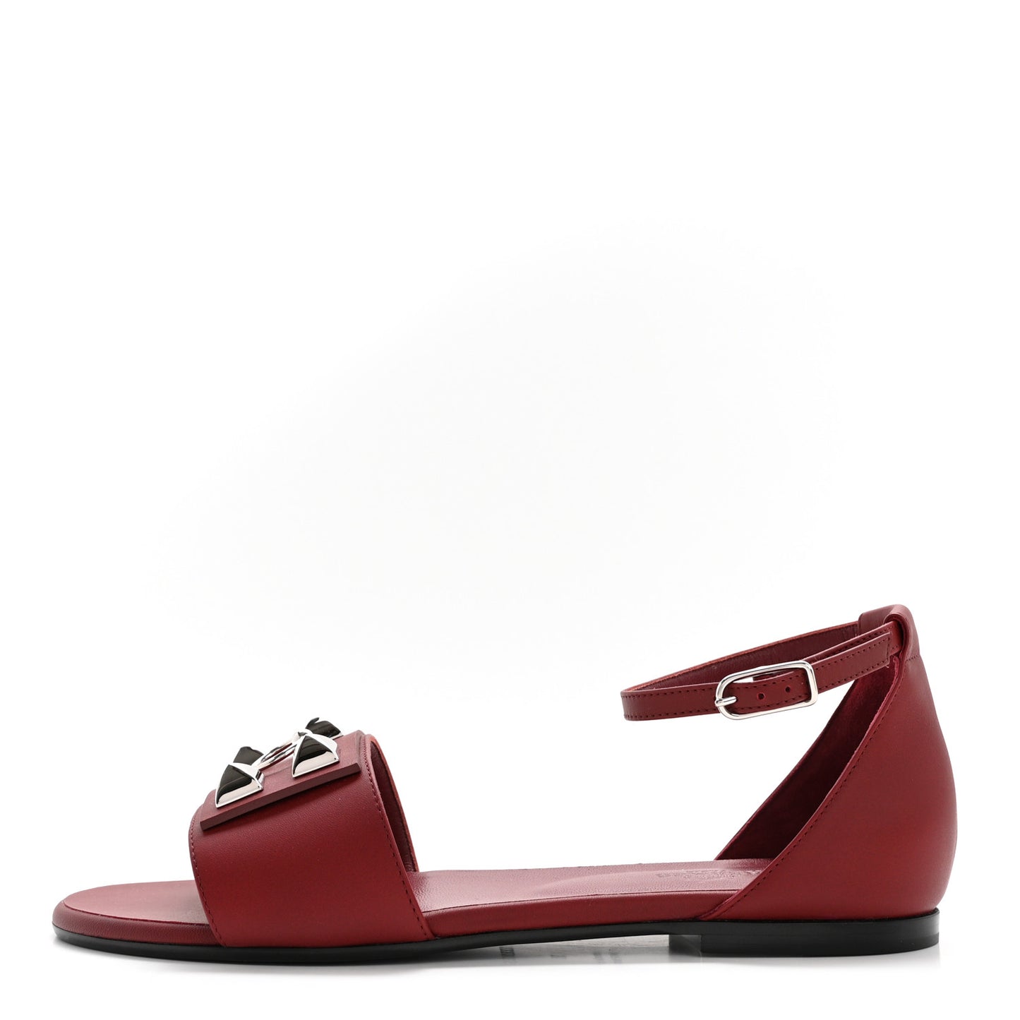 Calfskin Desiree Sandals 38 Rouge H