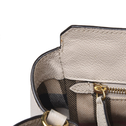 Burberry Soft Grain Calfskin Medium Buckle Tote Limestone 7 of 14