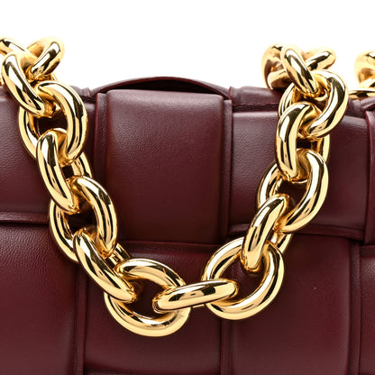 Bottega Veneta Lambskin Maxi Intreccio Padded Chain Cassette Crossbody Bag  Barolo 7 of 9