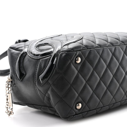 Chanel Calfskin Quilted Large Cambon Bowler Black 9 of 11