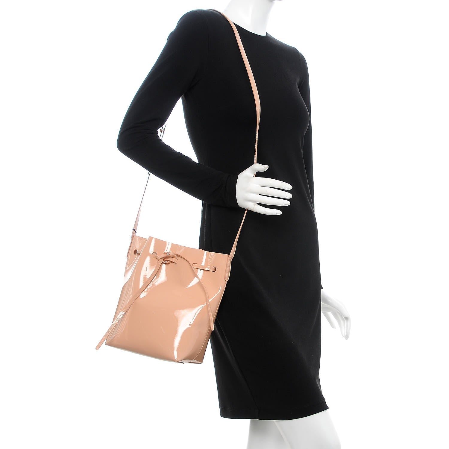 Mansur Gavriel Patent Calfskin Mini Bucket Rosa 2 of 7