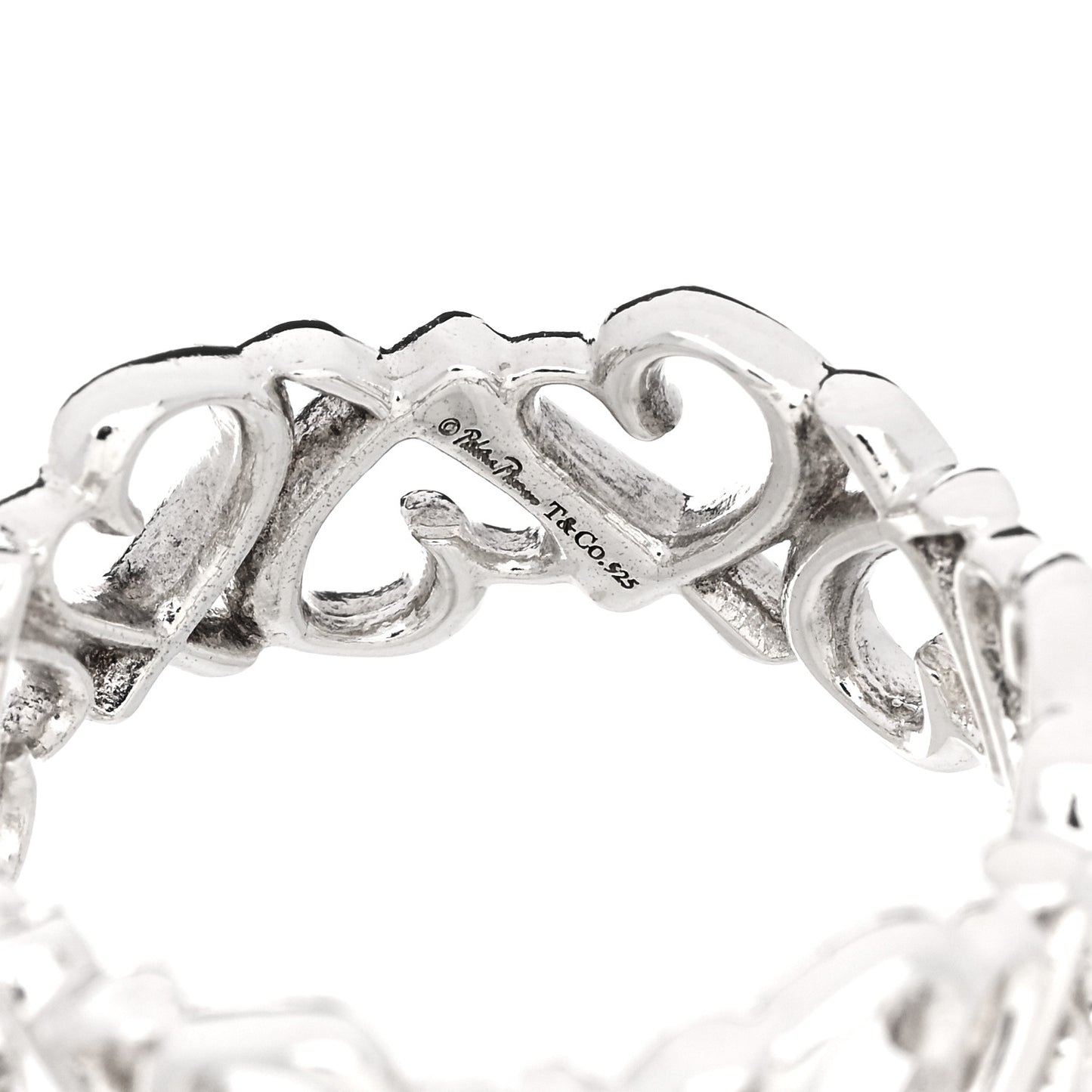 Sterling Silver Paloma Picasso Loving Heart Band Ring 54 6.75