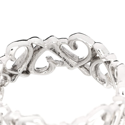 Tiffany Sterling Silver Paloma Picasso Loving Heart Band Ring 54 6.75 4 of 5