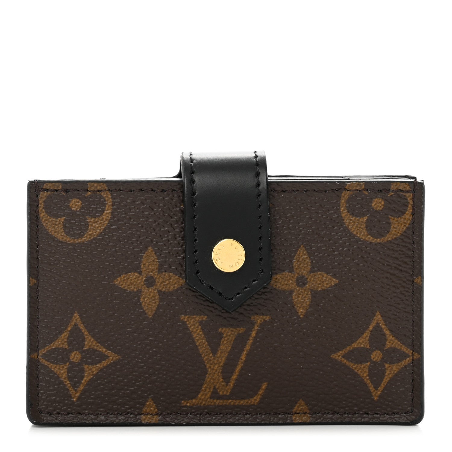 Louis Vuitton Monogram Gusset Card Holder Black 1 of 8