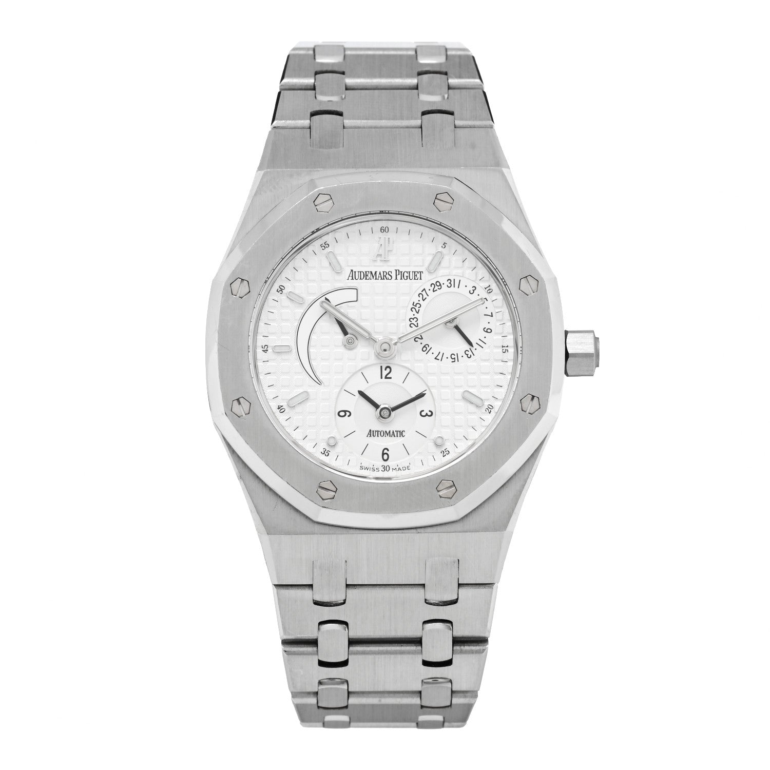 Audemars Piguet Stainless Steel 36mm Royal Oak Dual Time Automatic Watch White 25730ST 1 of 5