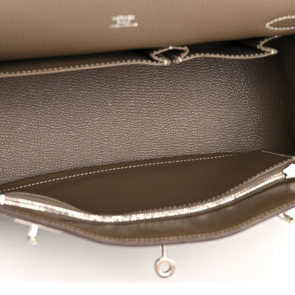 Hermes Taurillon Clemence Jypsiere 28 Etoupe 5 of 11