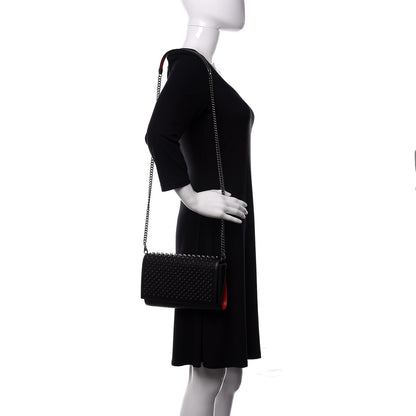 Christian Louboutin Calfskin Patent Spikes Paloma Clutch Black 2 of 14