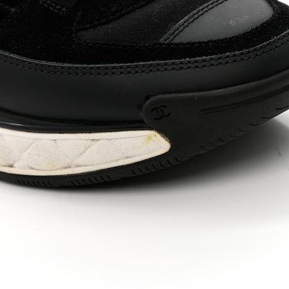 Chanel Fabric Calfskin Suede CC Sneakers 37.5 Black 15 of 16