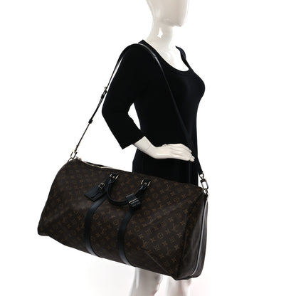 Louis Vuitton Monogram Macassar Keepall Bandouliere 55 2 of 11