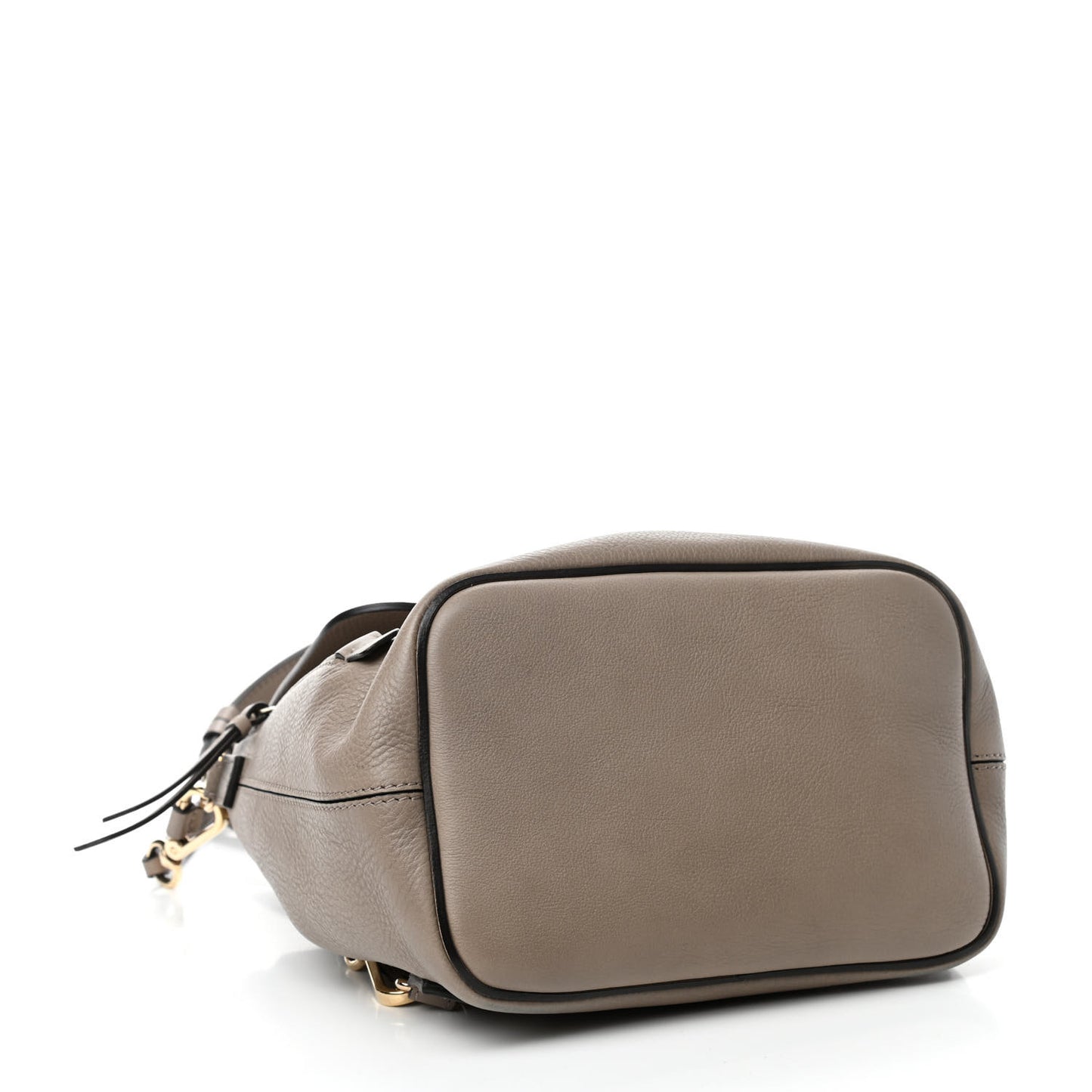 Suede Calfskin Small Faye Backpack Motty Grey