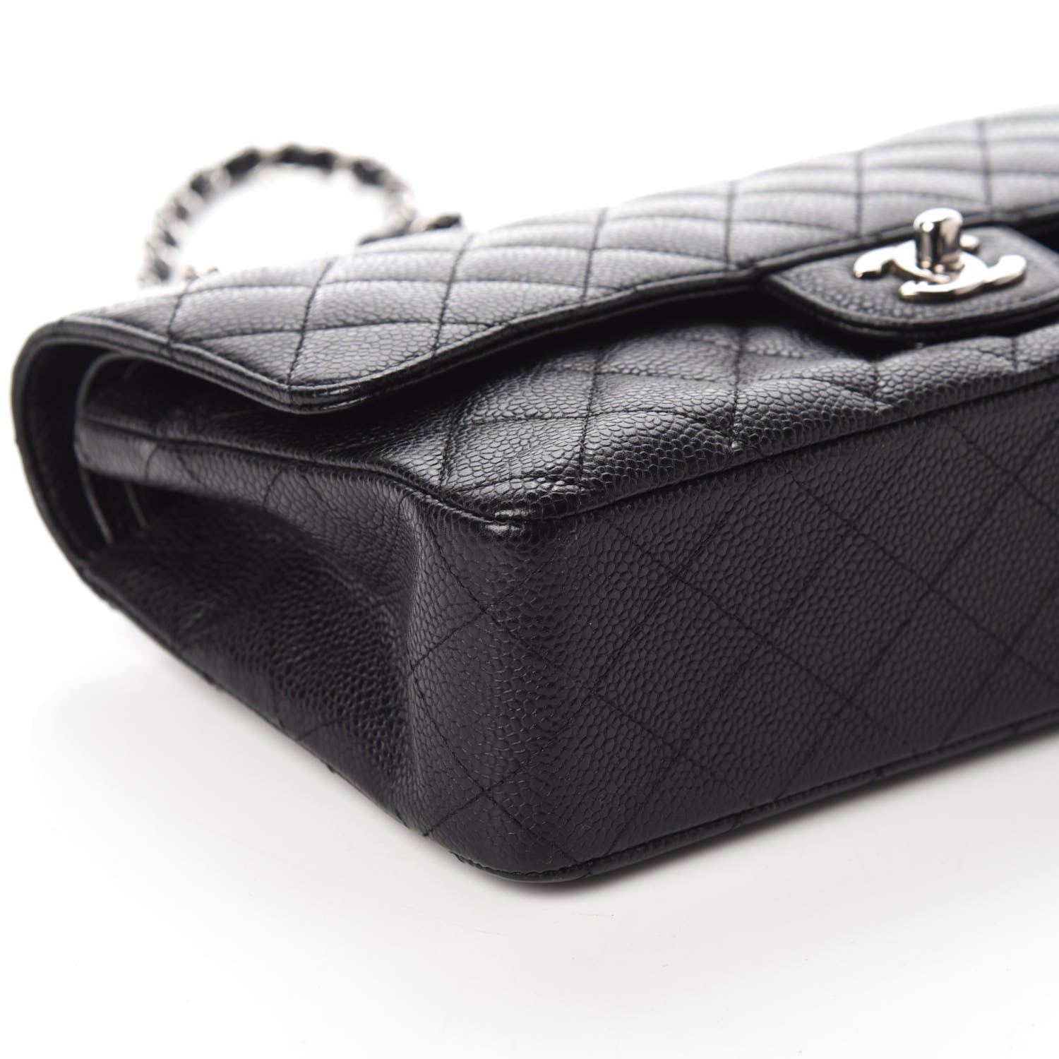 Chanel Caviar Quilted Medium Double Flap Black 9 of 10
