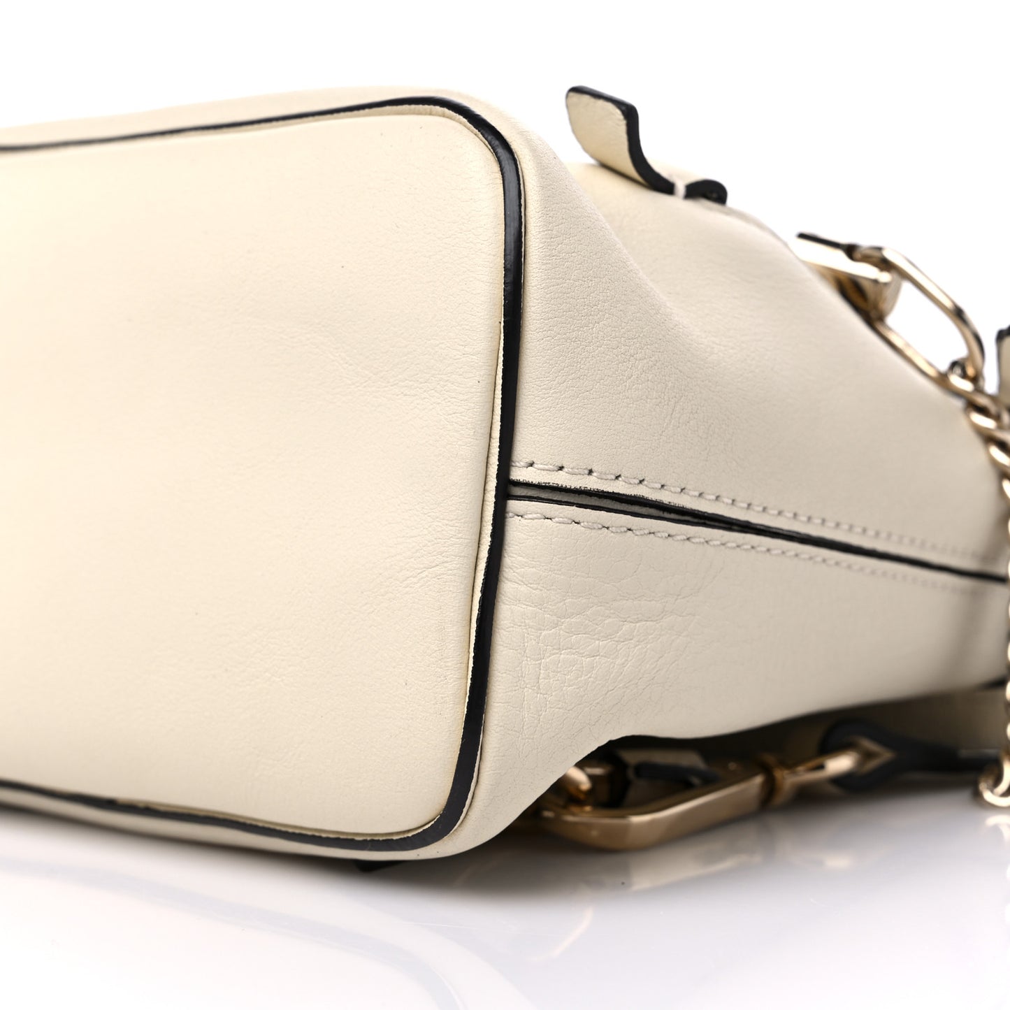 Suede Calfskin Mini Faye Backpack Off White