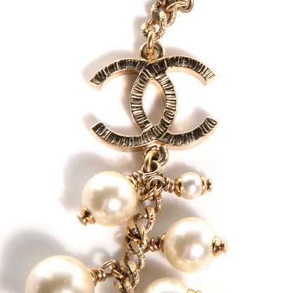 Chanel Classic CC Long Pearl Necklace Gold 3 of 5
