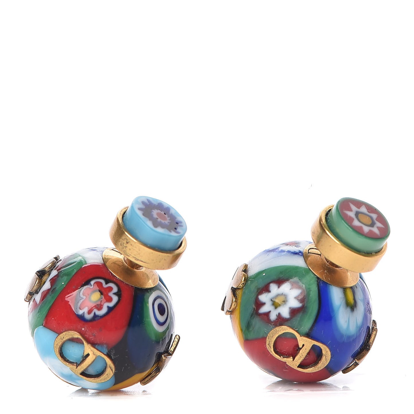Printed Mise En Dior Tribal Earrings Multicolor