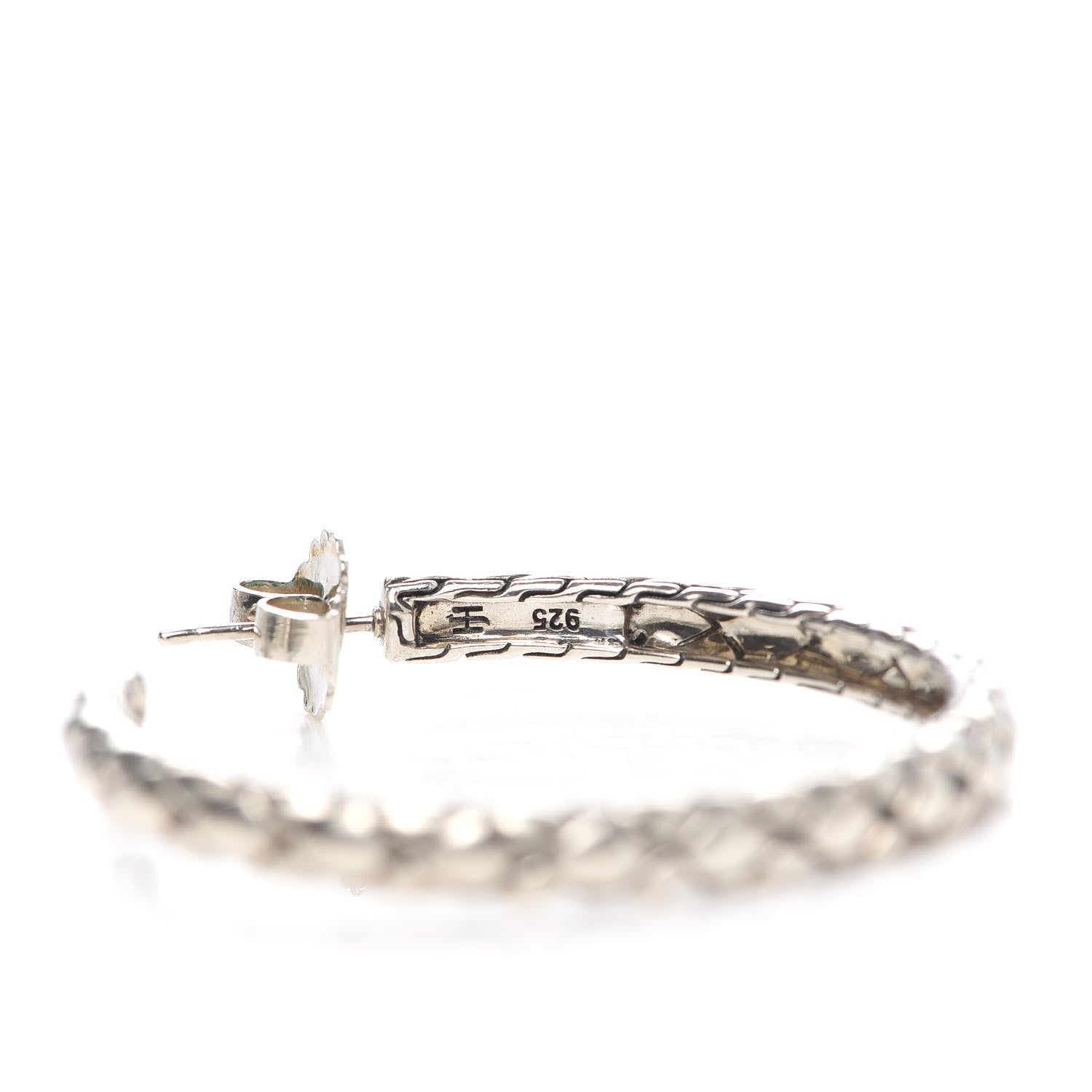 John Hardy Sterling Silver Cobra Hoop Earrings 4 of 4