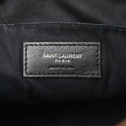 Saint Laurent Calfskin Matelasse Monogram Monochrome Lou Camera Bag Black 6 of 18
