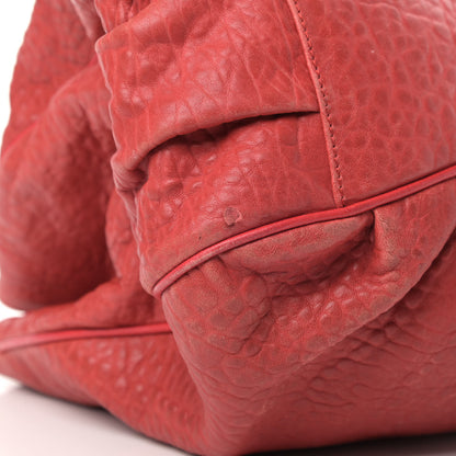 Fendi Crinkled Lambskin Mia Tote Red 5 of 6