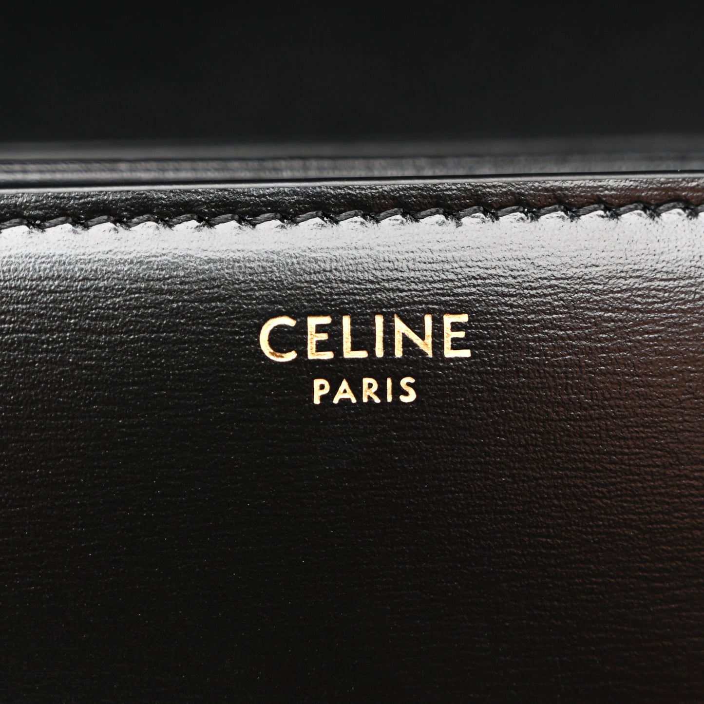 Shiny Calfskin Medium Triomphe Black