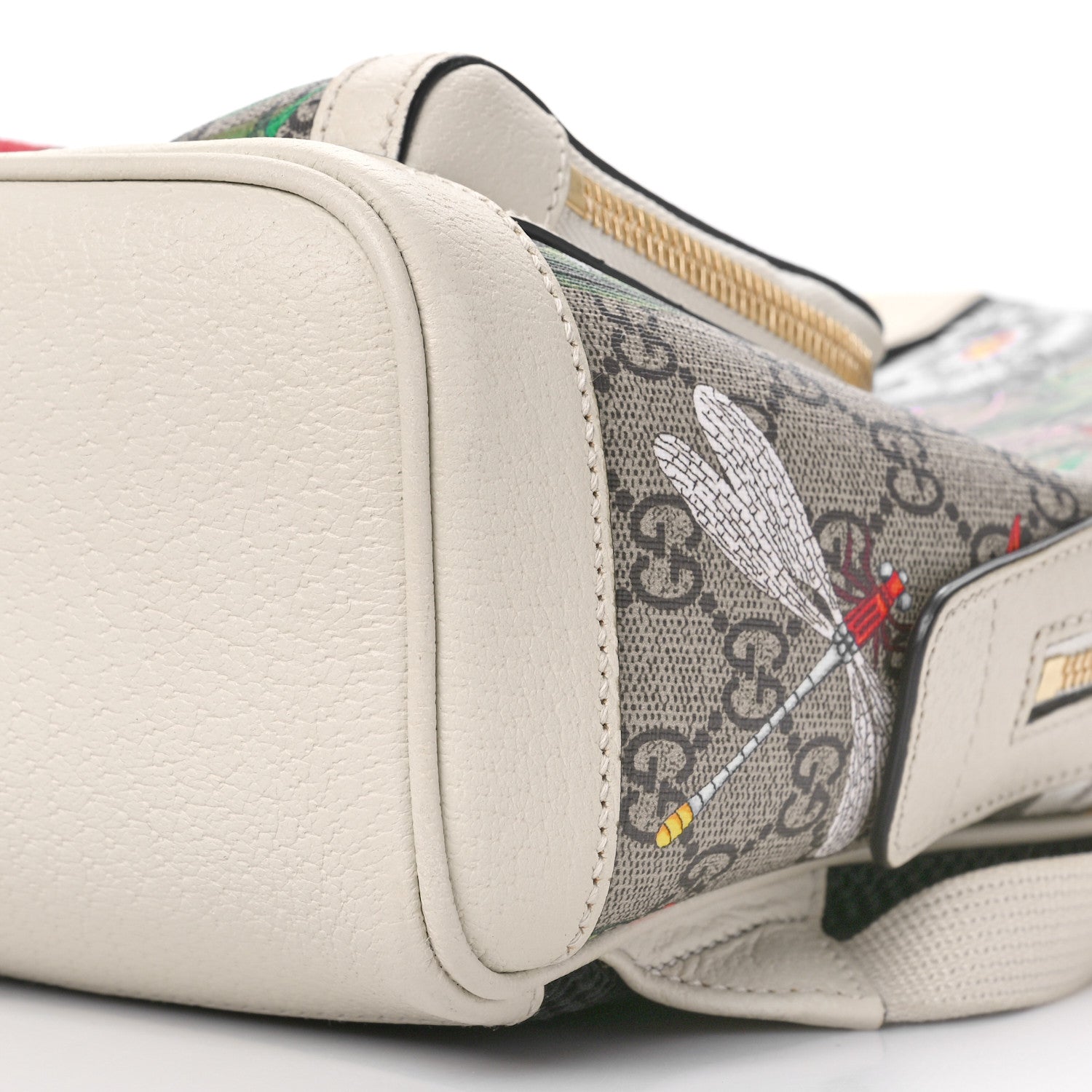 Gucci GG Supreme Monogram Flora Web Small Ophidia Day Backpack White 8 of 10