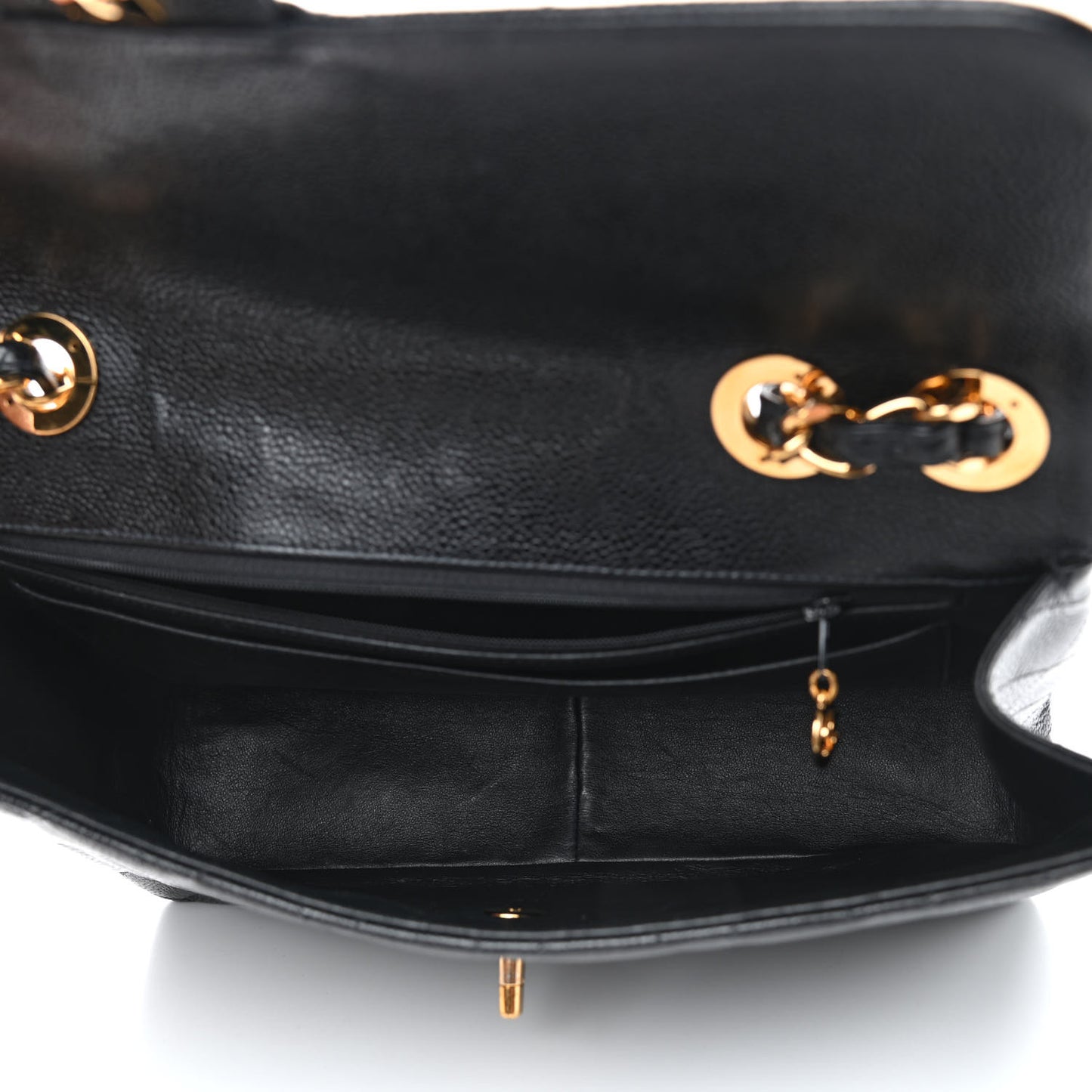 Caviar Quilted Jumbo Single Flap Black