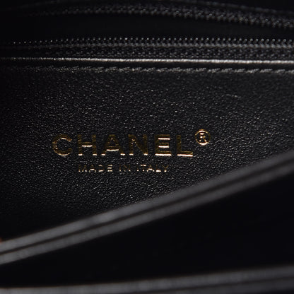 Chanel Lambskin Chevron Quilted Small Trendy CC Dual Handle Flap Bag Black 7 of 9
