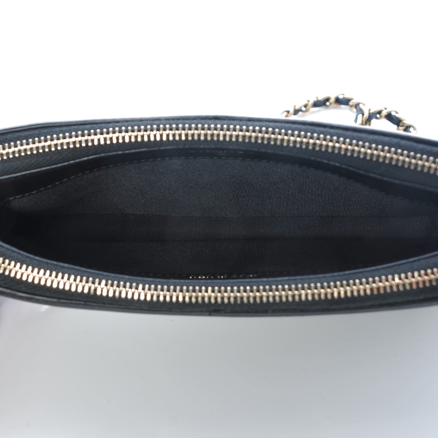 Chanel Caviar Quilted CC Filigree Clutch With Chain Black 5 of 9