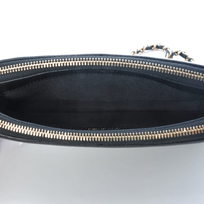 Chanel Caviar Quilted CC Filigree Clutch With Chain Black 5 of 9