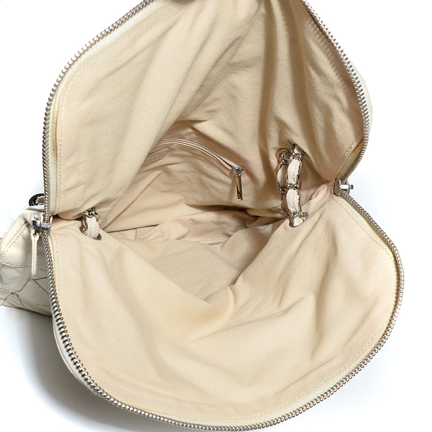 Calfskin Expandable Flap Beige Clair