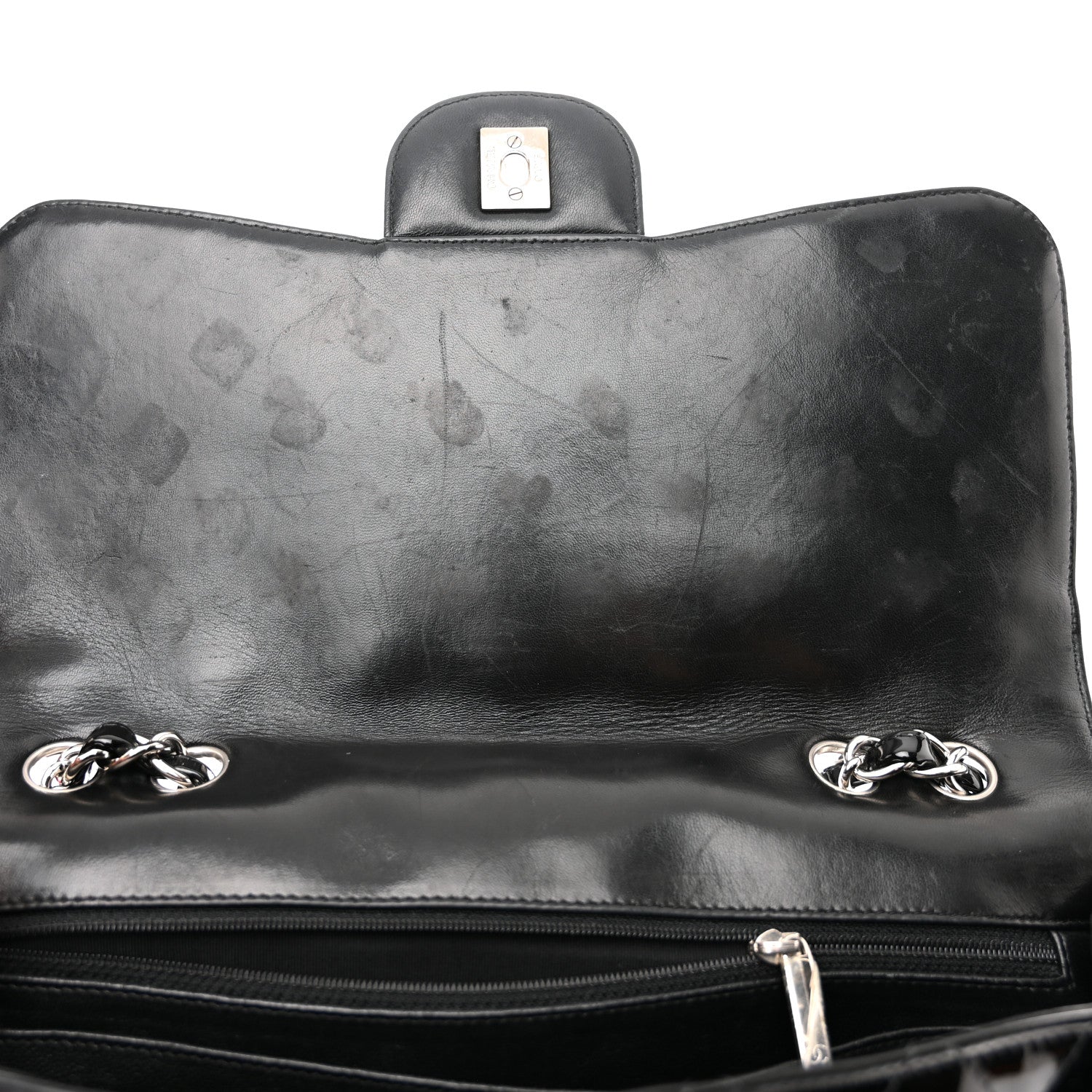 Chanel Patent Quilted Jumbo Single Flap Black 11 of 12