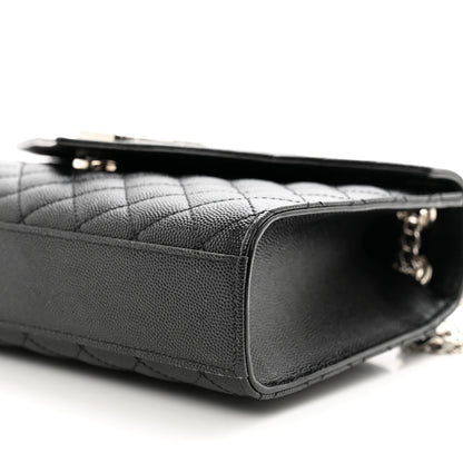 Saint Laurent Grain De Poudre Textured Mixed Matelasse Triquilt Medium Monogram Satchel Black 10 of 10