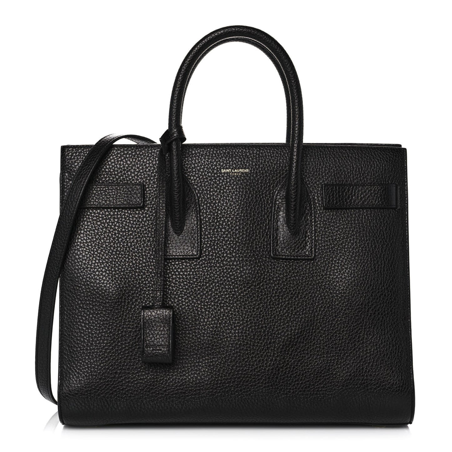 Grained Calfskin Small Sac De Jour Black