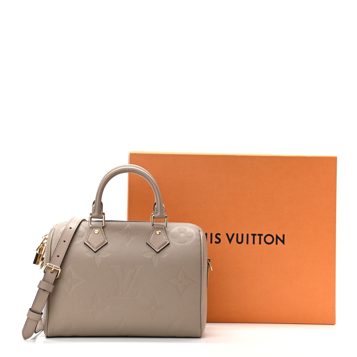 Louis Vuitton Empreinte Monogram Giant Speedy Bandouliere 25 Tourterelle 10 of 10