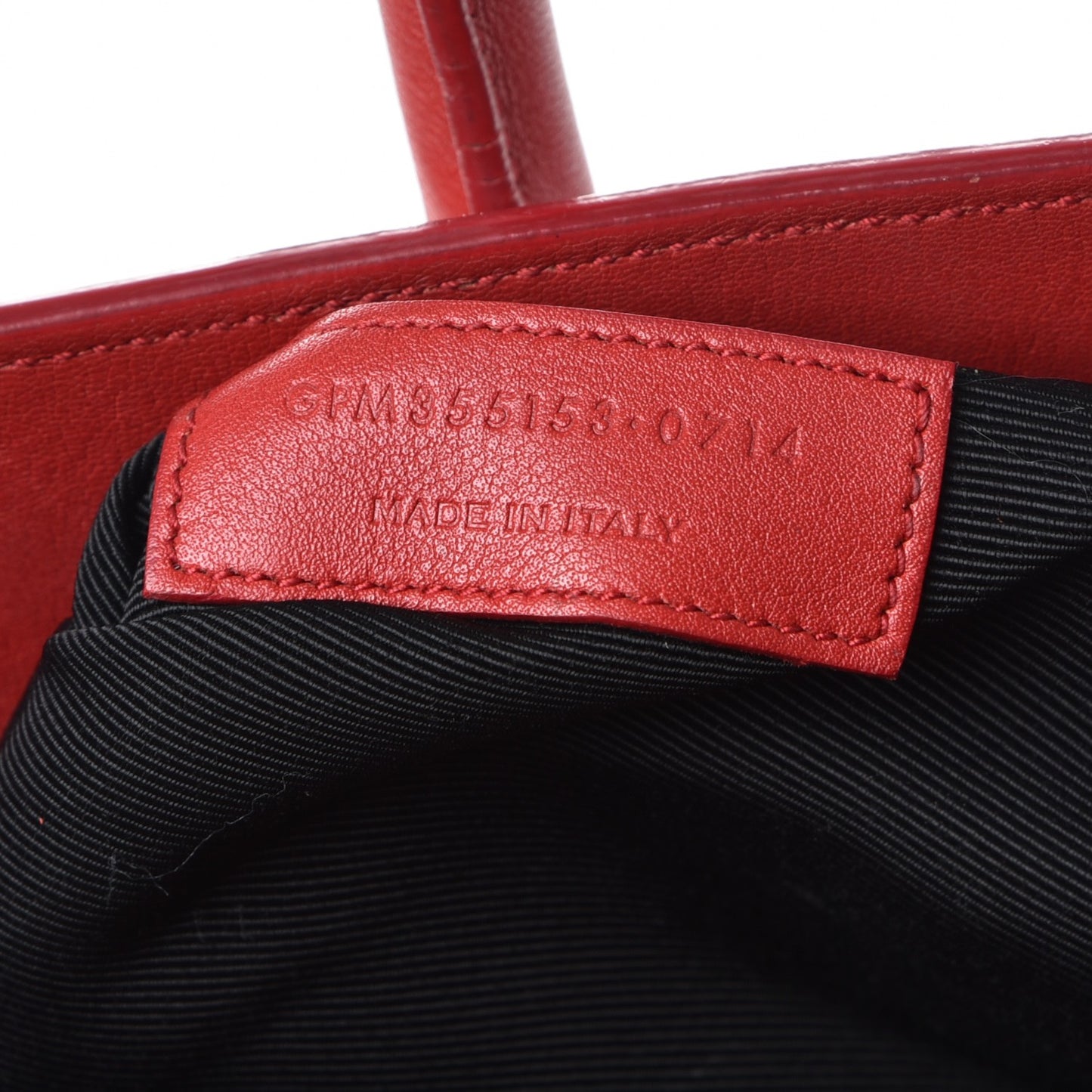 Calfskin Small Sac De Jour Lipstick Red