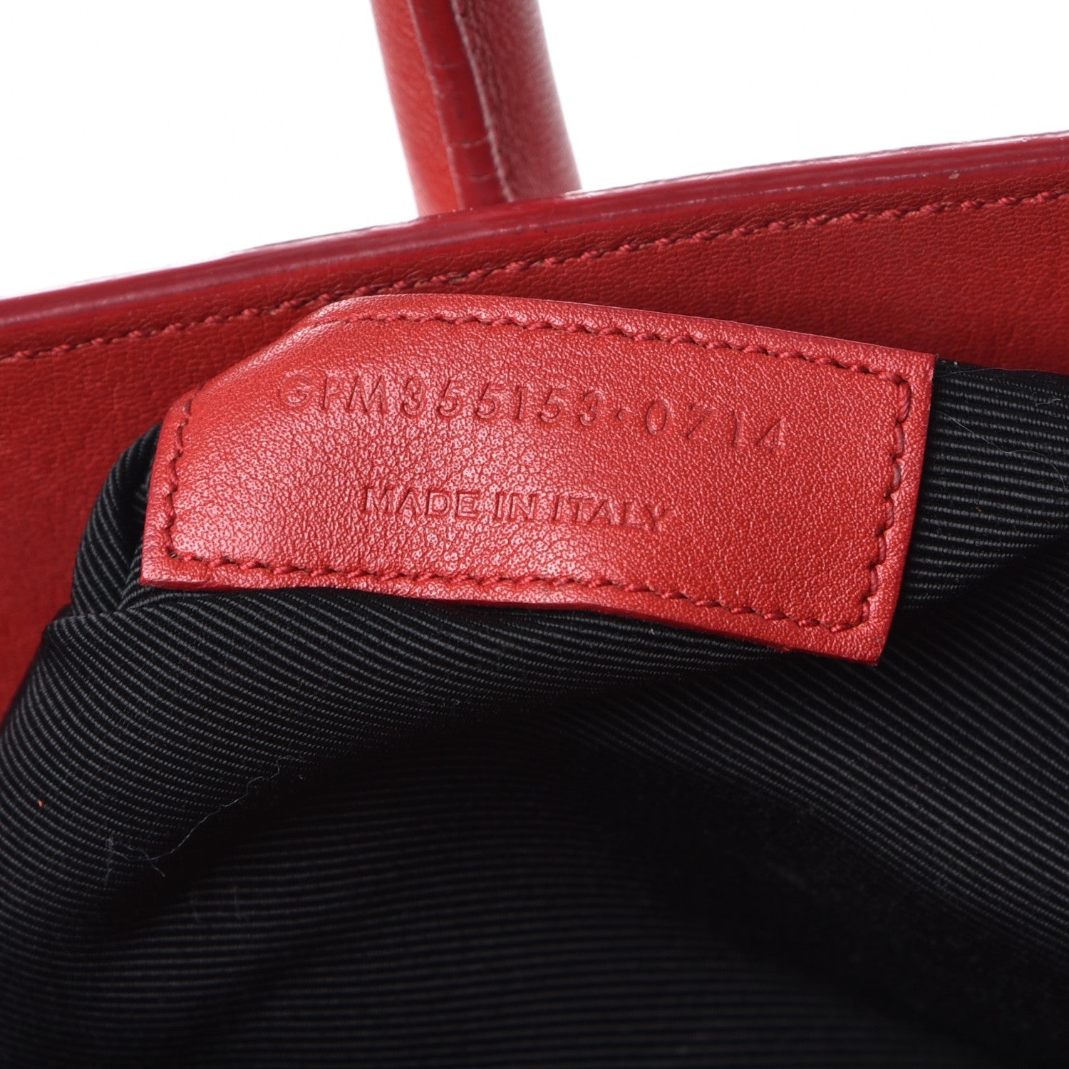 Saint Laurent Calfskin Small Sac De Jour Lipstick Red 8 of 13