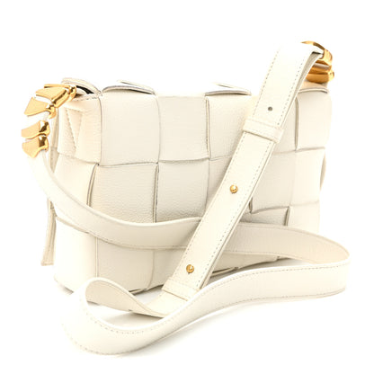 Bottega Veneta Grained Calfskin Maxi Intrecciato Cassette Crossbody Bag White 3 of 9