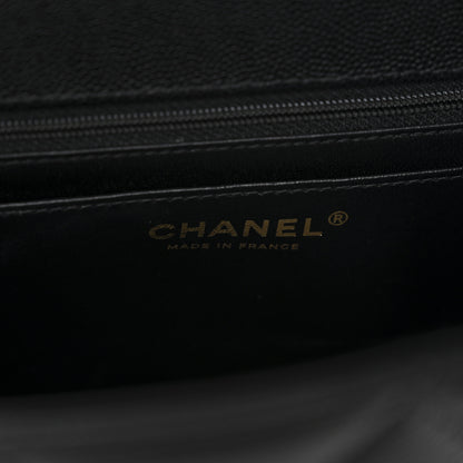 Chanel Caviar Quilted Medium Retro Twist Top Handle Flap Black 6 of 14