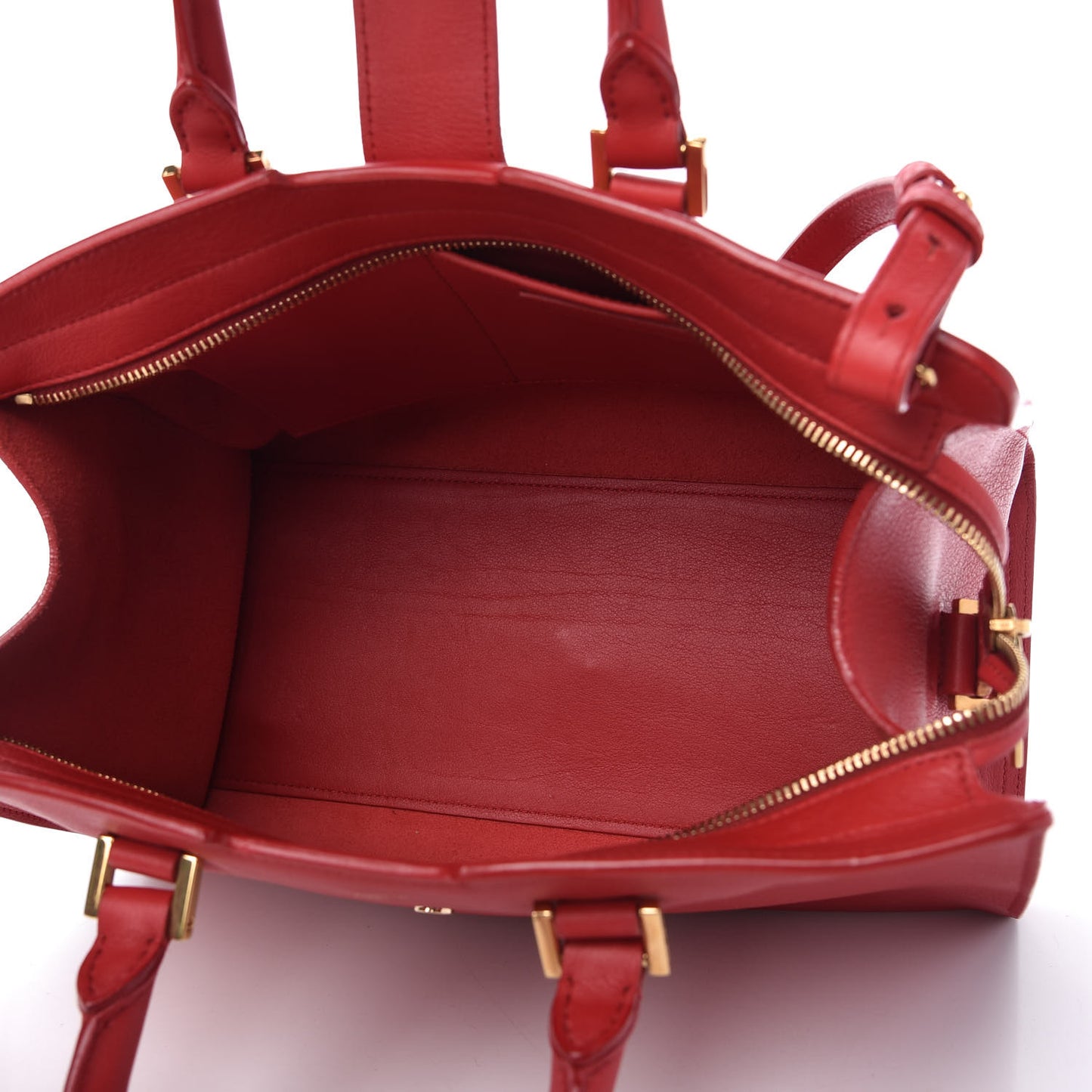 Calfskin Small Classic Y Cabas Rouge Orient