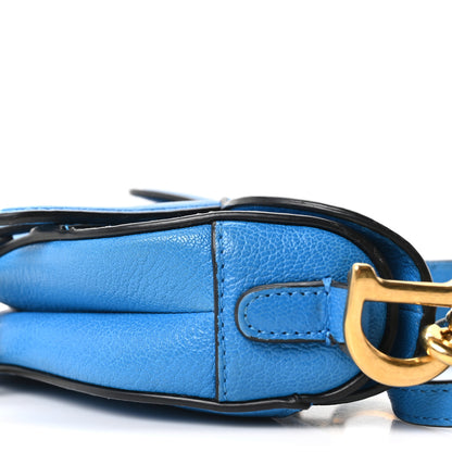 Christian Dior Goatskin Micro Saddle Bag With Strap Blue 10 of 10