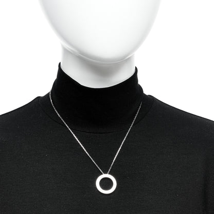 Cartier 18K White Gold 3 Diamonds LOVE Pendant Necklace 2 of 7