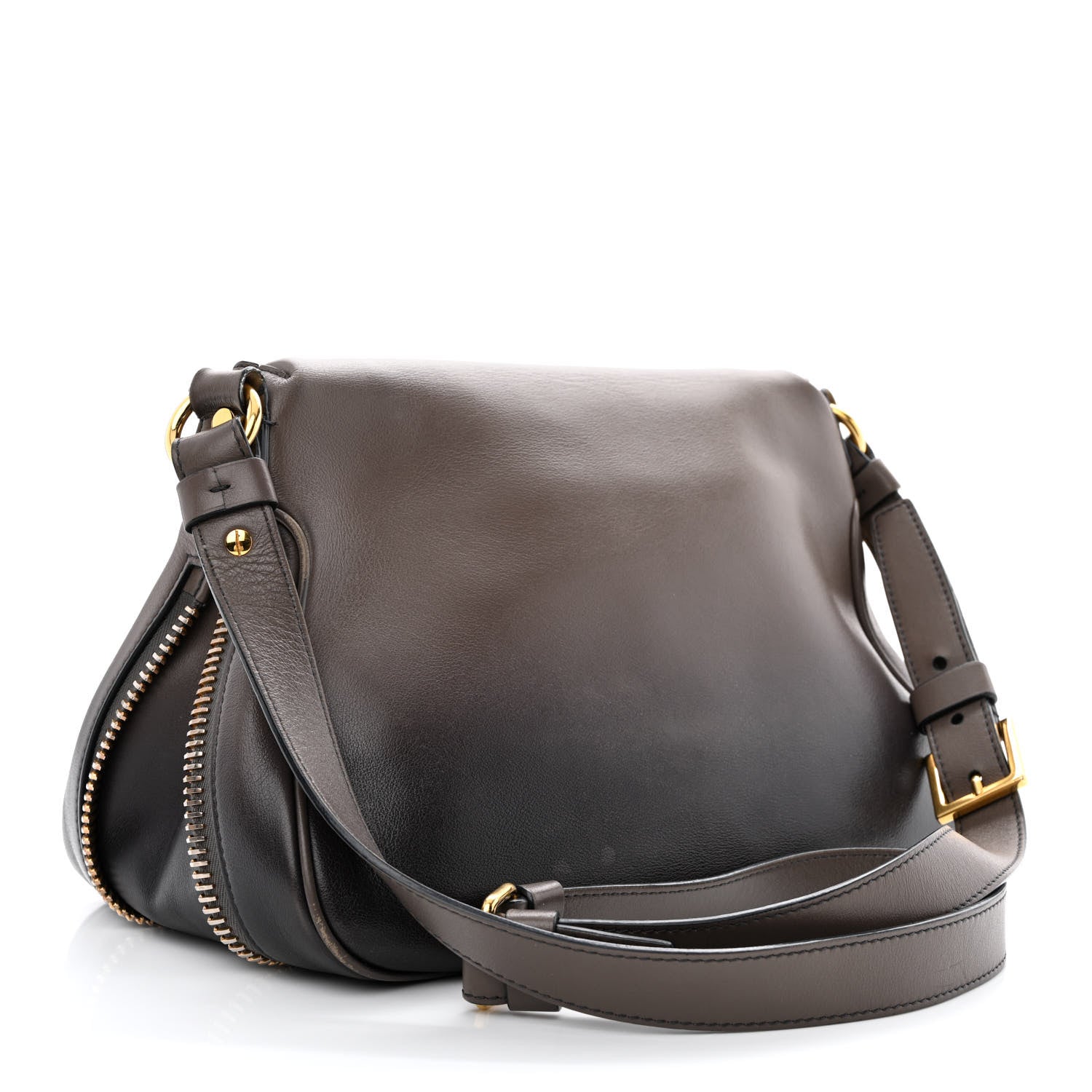 Tom Ford Grained Calfskin Medium Shaded Jennifer Crossbody Bag Brown 3 of 21