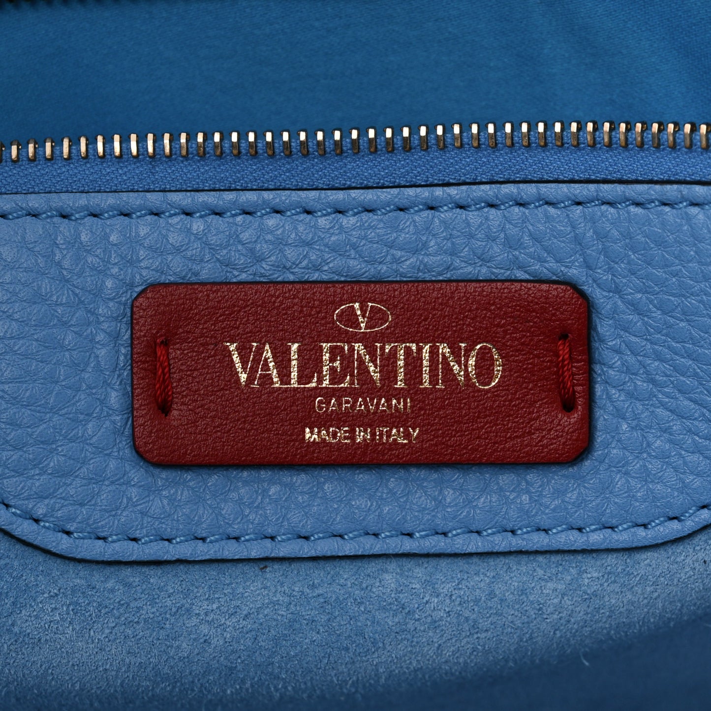 Grained Calfskin Rockstud Shoulder Tote Niagara
