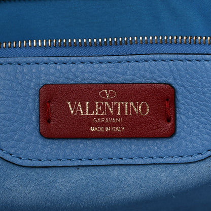 Valentino Garavani Grained Calfskin Rockstud Shoulder Tote Niagara 6 of 9