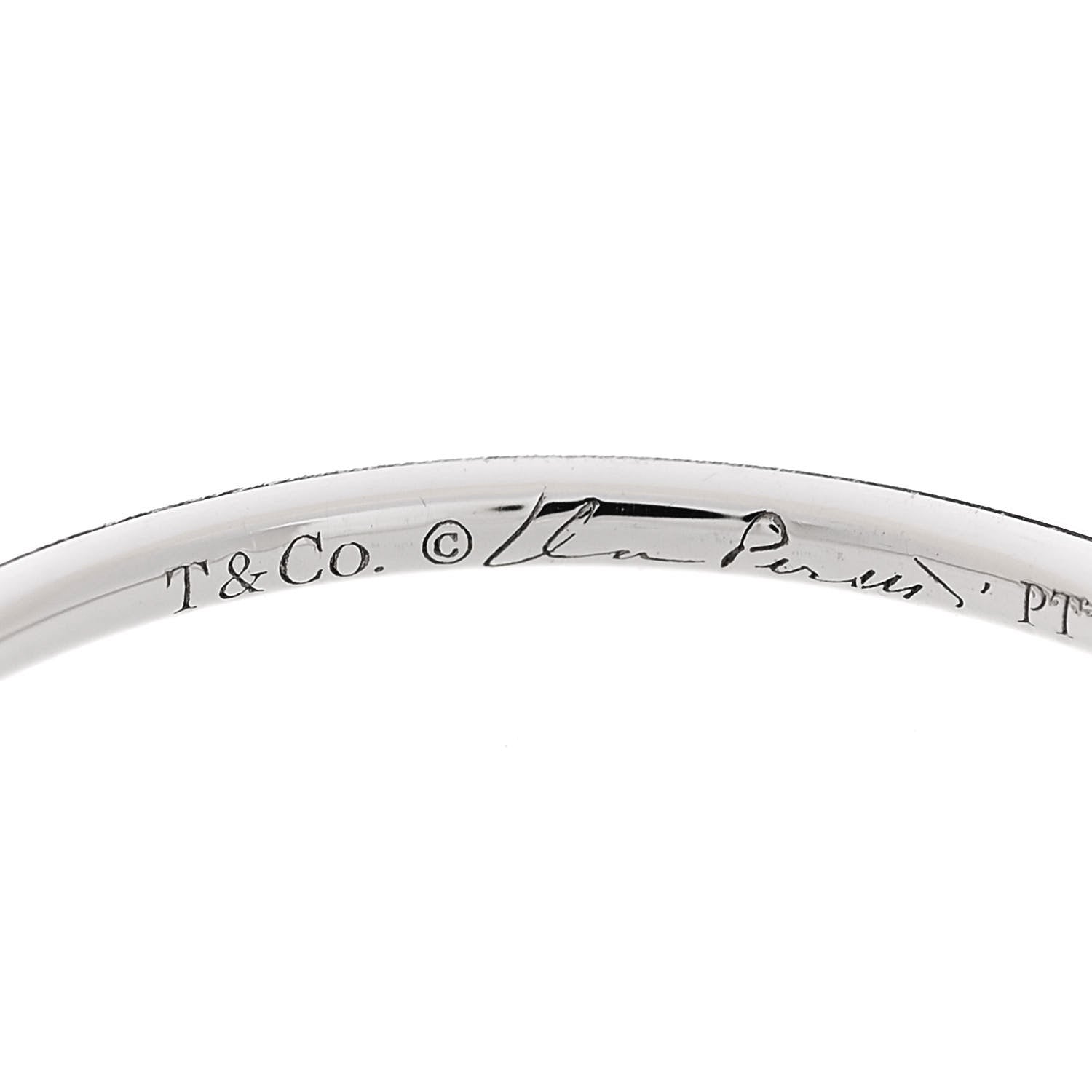 Tiffany Platinum Diamond Elsa Peretti Hoop Ring 52 6 4 of 6