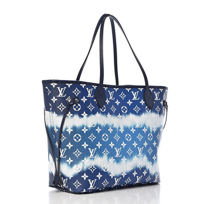 Louis Vuitton Monogram Escale Neverfull MM Blue 3 of 10