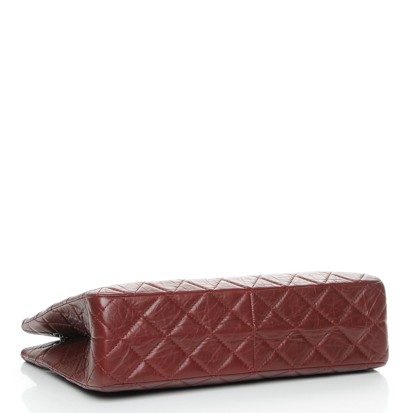 Aged Calfskin Quilted Reissue 2.55 Tote Bordeaux