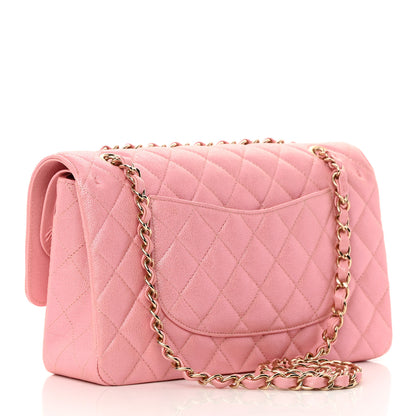 Chanel Iridescent Caviar Quilted Medium Double Flap Rose Pink 3 of 10