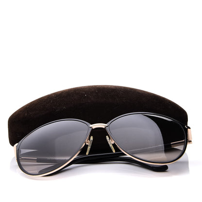 Tom Ford Penelope Vintage Round Sunglasses TF320 Black 7 of 7