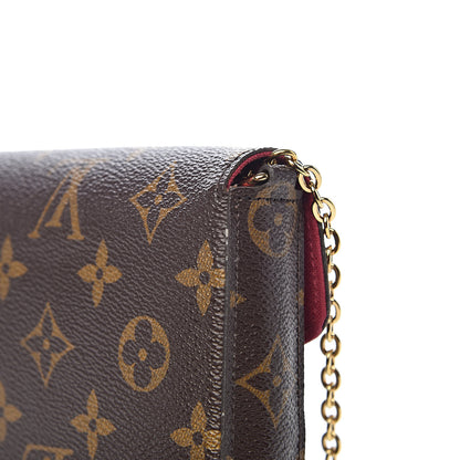 Louis Vuitton Monogram Pochette Felicie Chain Wallet Fuchsia 15 of 16