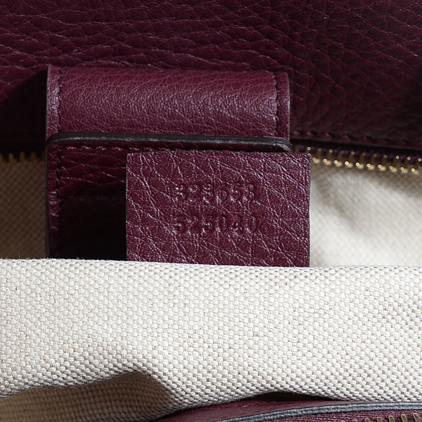 Calfskin Large Bamboo Shopper Tote Burgundy