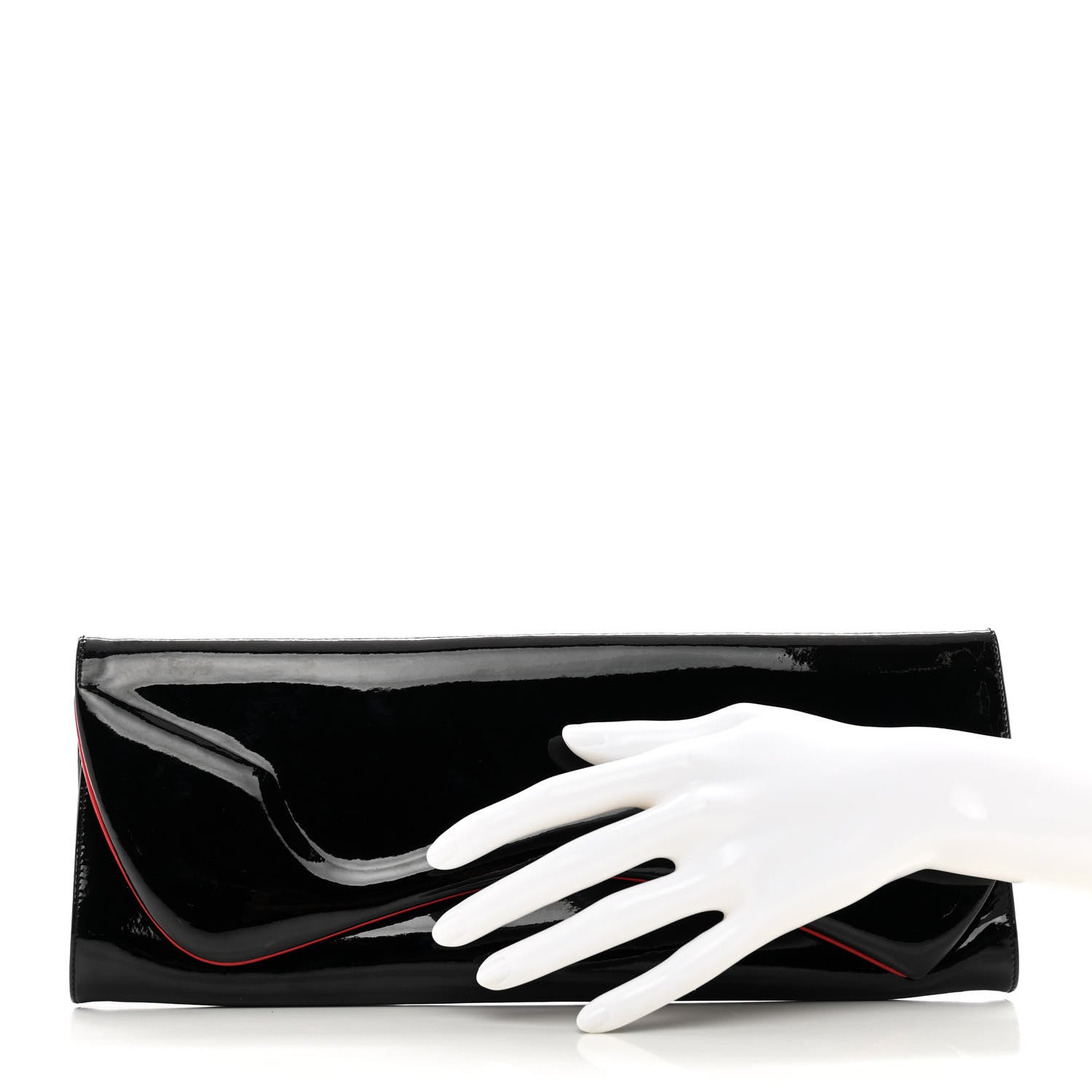 Christian Louboutin Patent Pigalle Clutch Black 2 of 6